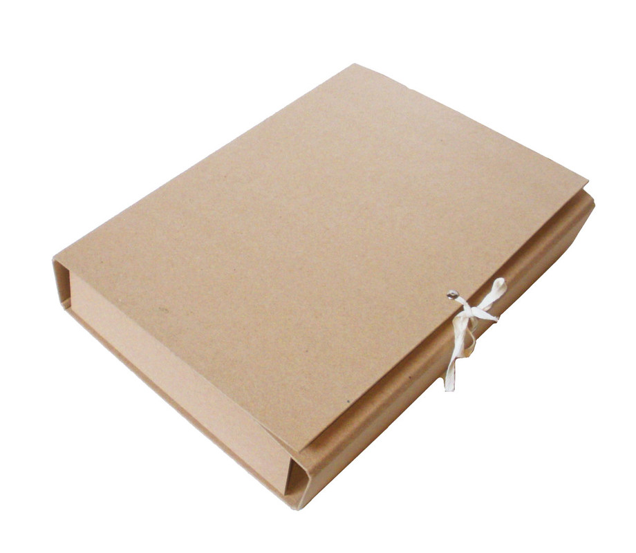 Папка-короб АРХІВО APX_306Z\80, на зав'язках, А4, 80 мм, КРАФТ